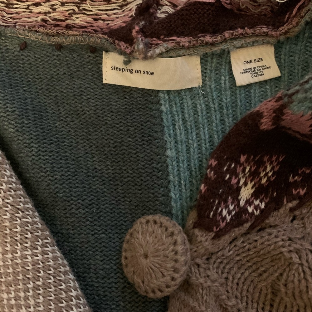 Anthropologie Sleeping On Snow Poncho OS S… - Picture 4 of 8